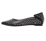 POINTED TOE WITH STUDS / BLACK &amp SILVER STUDS