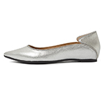 POINTED TOE FLATSHOES / SILVER
